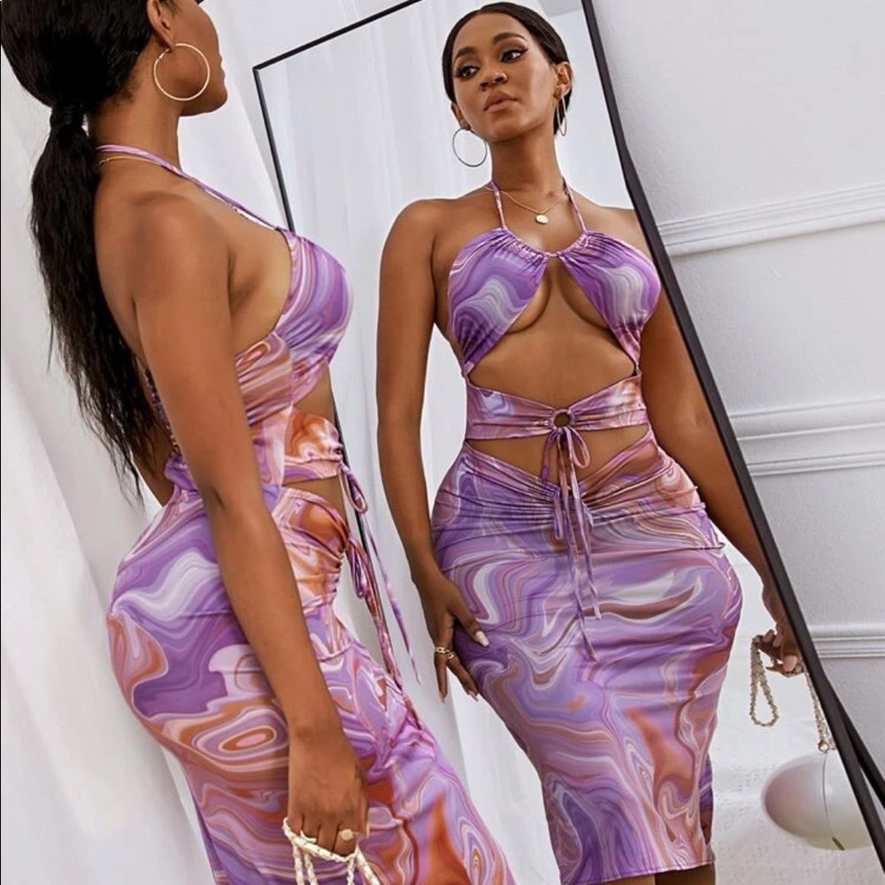 Purple marble dress